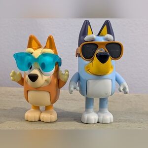 Bluey And Bingo Figures with Sunglasses